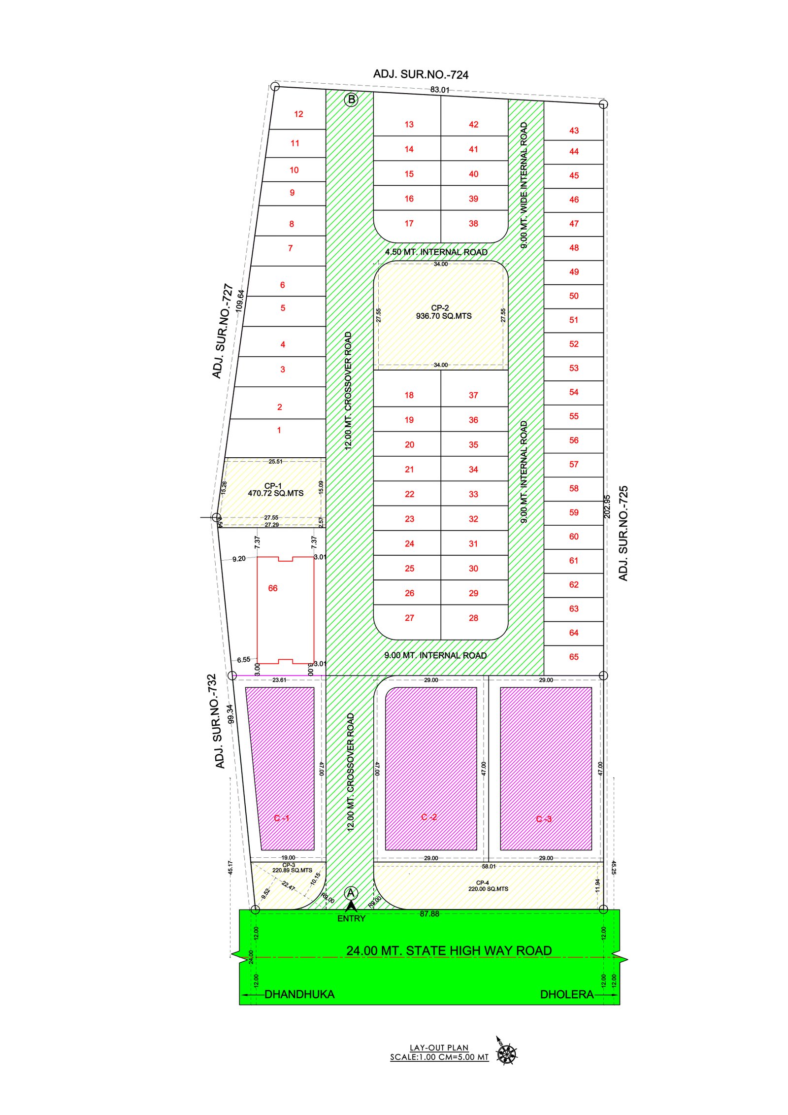 Silicon Valley Prime approved master layout plan, Survey No. 726, Dholera