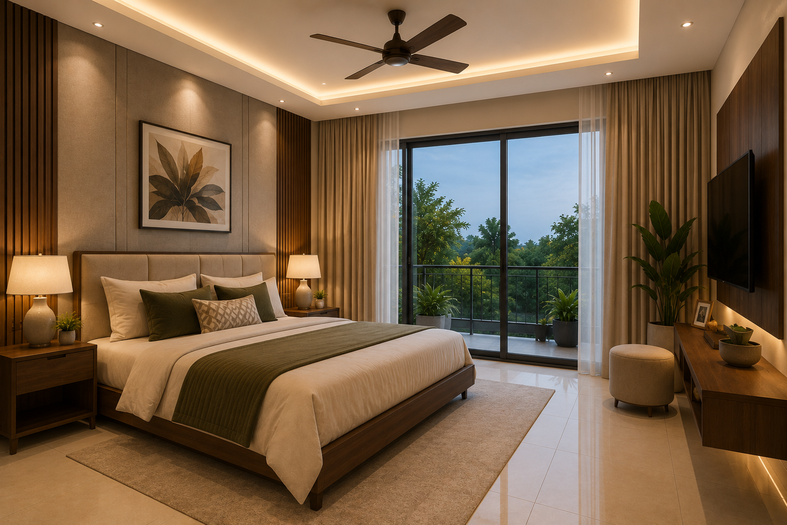 Silicon Valley Prime villa master bedroom interior