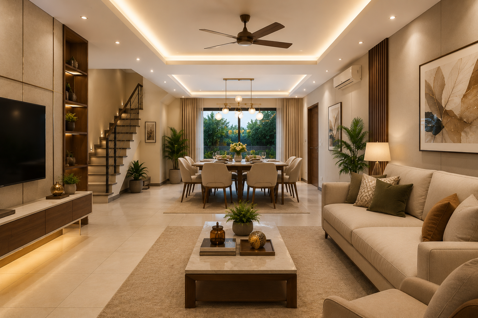Silicon Valley Prime villa living and dining area interior